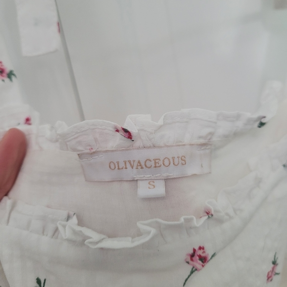 White Floral Tea Dress Breath of Youth - Picture 5 of 6